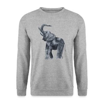 Majesty in Grey - Unisex Sweatshirt - salt & pepper - Front - Alina (178cm) & Michal (187cm)