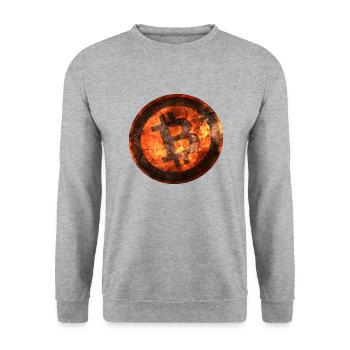 Bitcoin - Sweat-shirt Unisexe - gris chiné - Devant - Alina (178cm) & Michal (187cm)