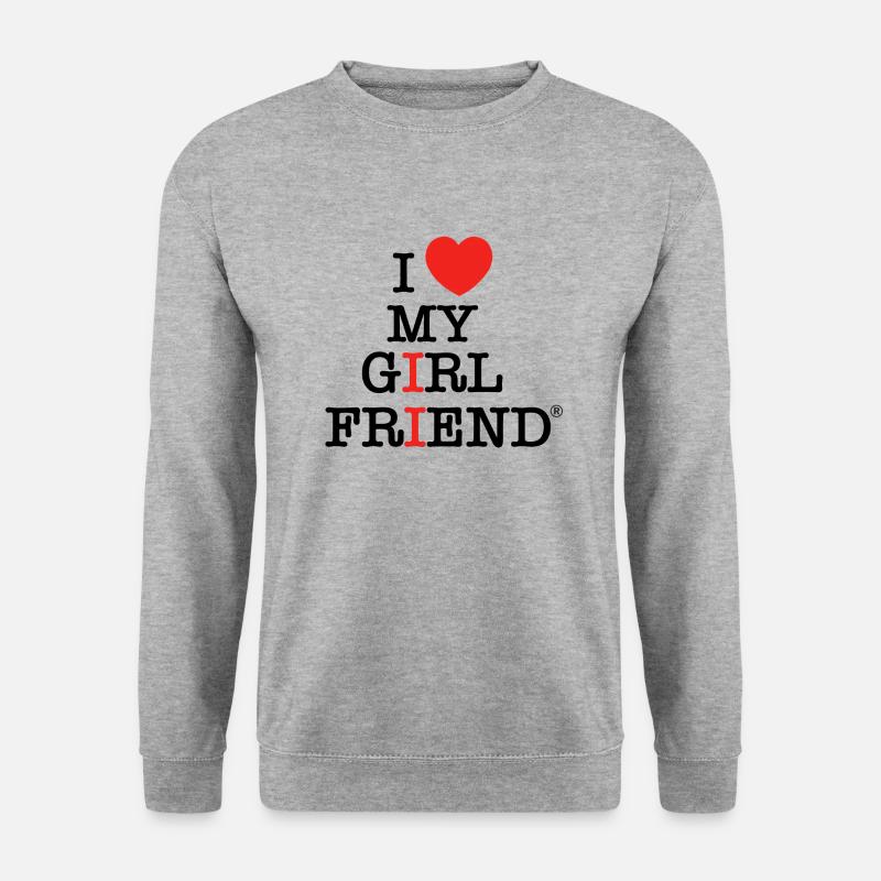 Ich liebe meine Freundin - Unisex Pullover - Weißgrau meliert