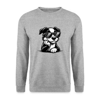 Cute Dog - Unisex Sweatshirt - salt & pepper - Front - Alina (178cm) & Michal (187cm)