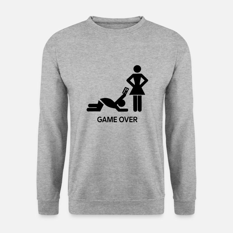 SPIELENDE - Unisex Pullover - Weißgrau meliert
