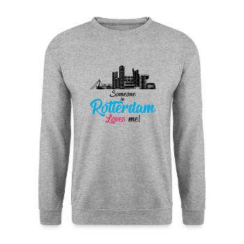 Rotterdam - Netherlands - Holland - Randstad - Unisex Sweatshirt - salt & pepper - Front - Alina (178cm) & Michal (187cm)