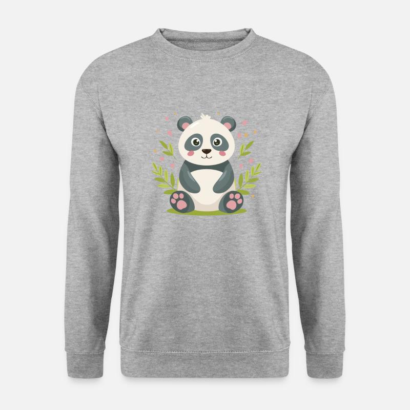 BamBam – Der kleine Bambus-Experte! - Unisex Pullover - Weißgrau meliert