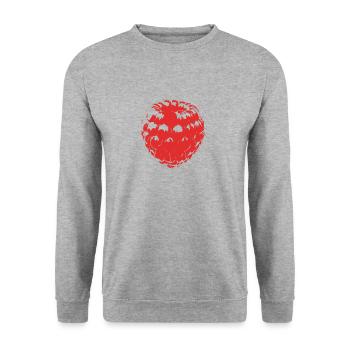 raspberry - Unisex Sweatshirt - salt & pepper - Front - Alina (178cm) & Michal (187cm)