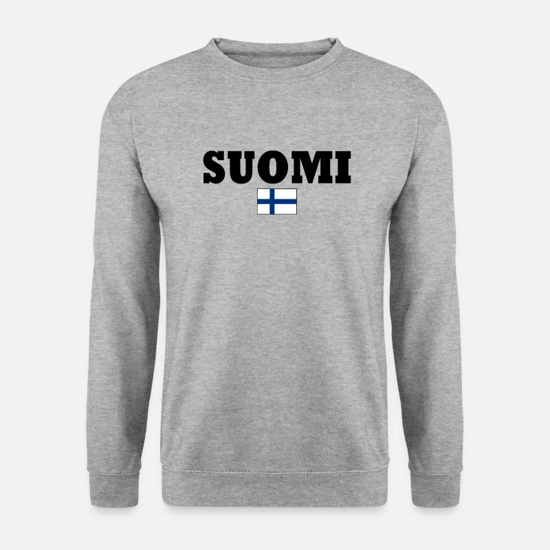 Suomi - Unisex Pullover - Weißgrau meliert