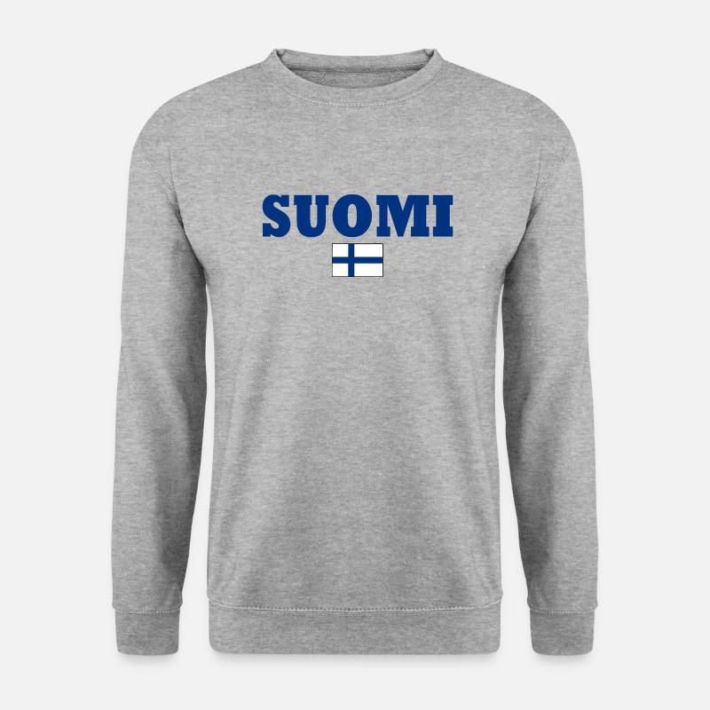 Suomi - Unisex Pullover - Weißgrau meliert