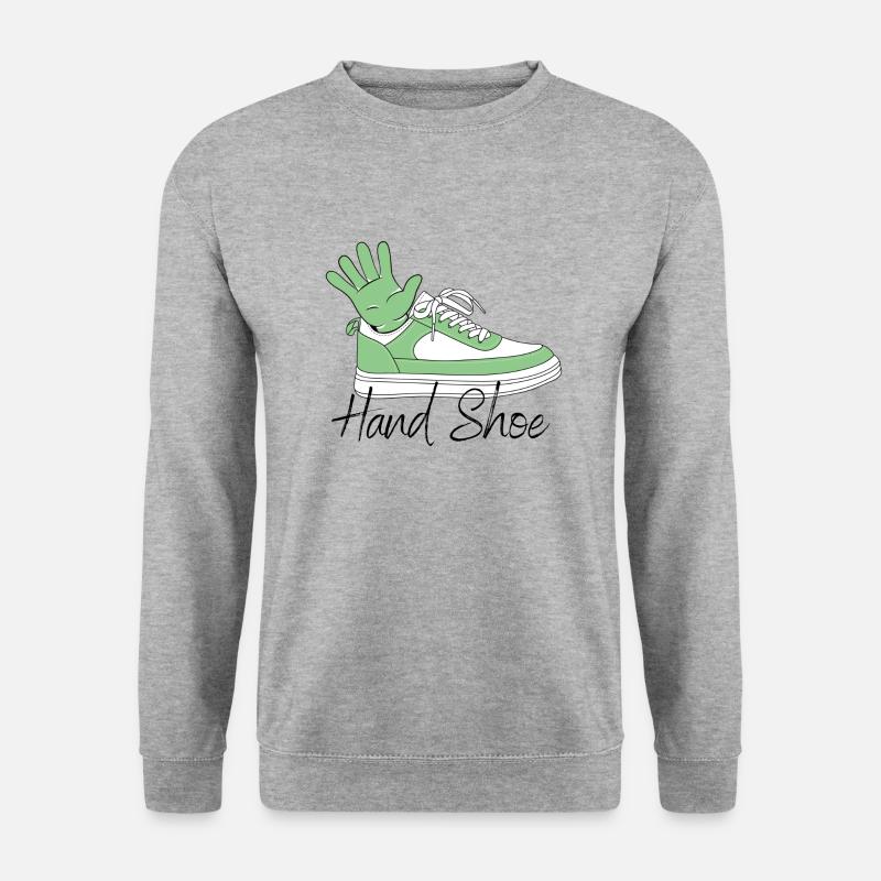 Handschuh - Hand Shoe - Unisex Pullover - Weißgrau meliert
