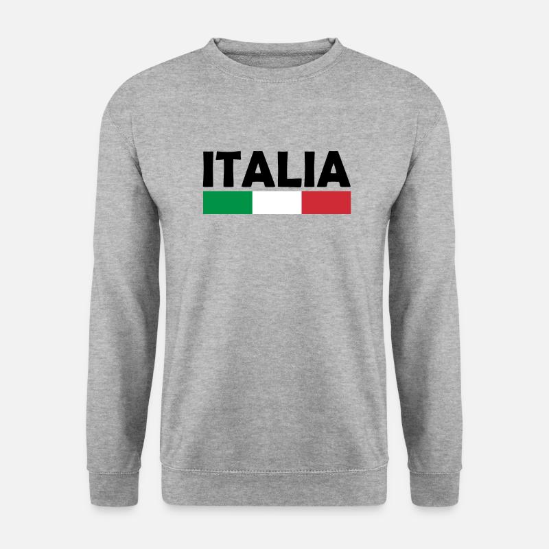Italien flagge - Unisex Pullover - Weißgrau meliert