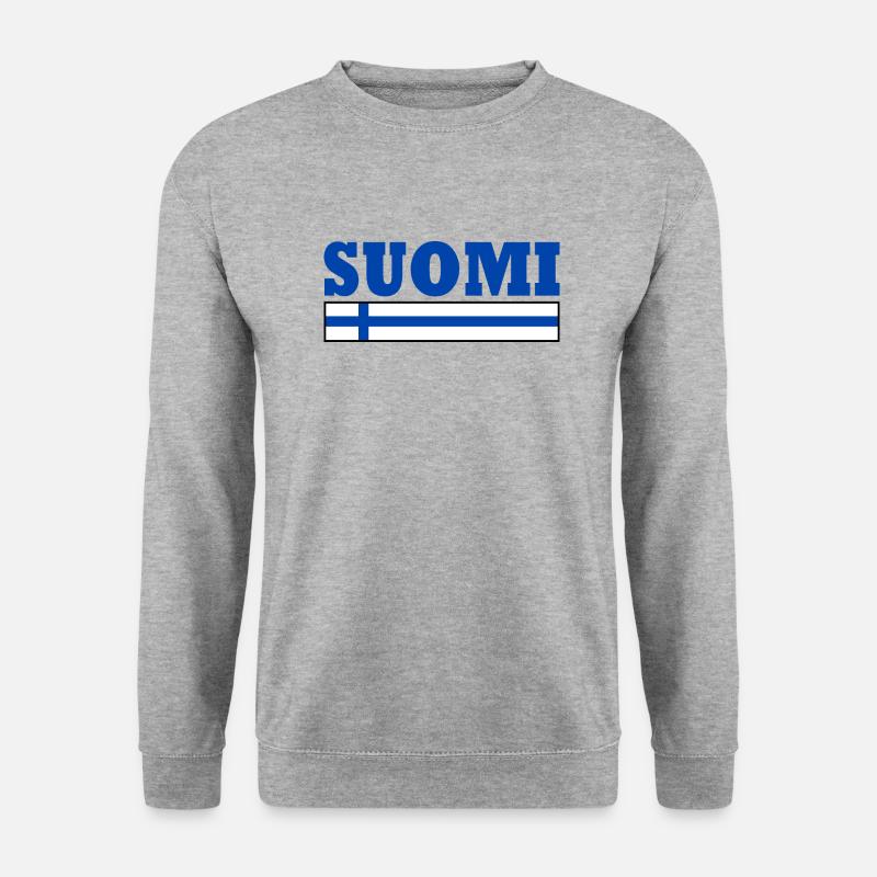 Finnland - Unisex Pullover - Weißgrau meliert