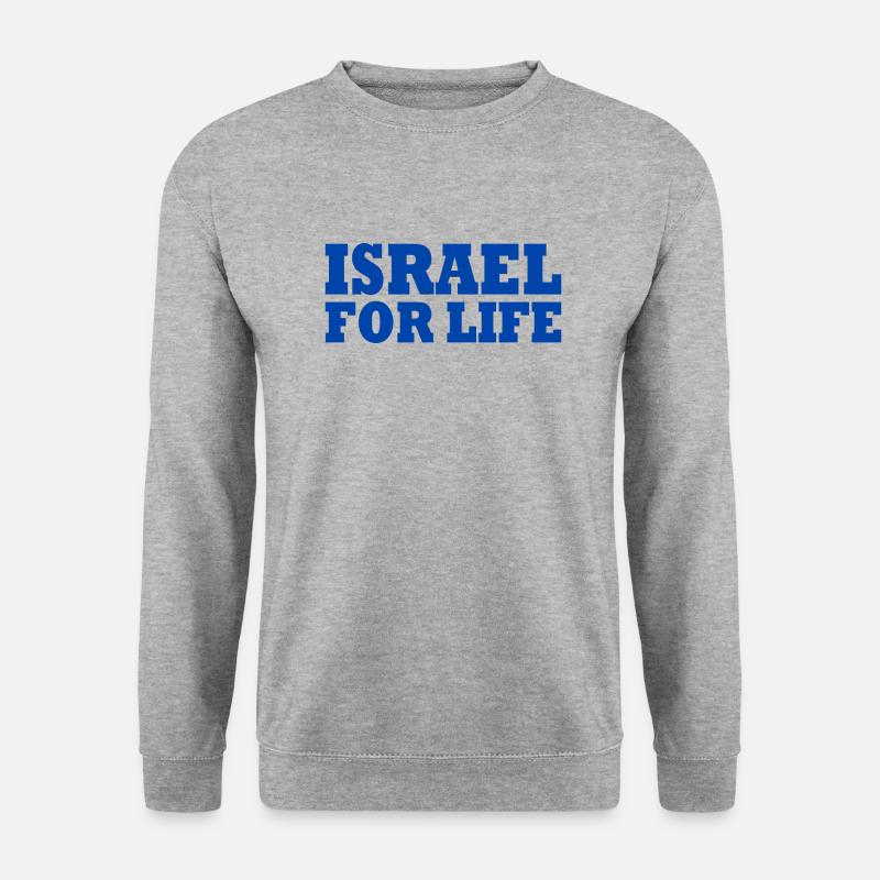 Israel - Unisex Pullover - Weißgrau meliert