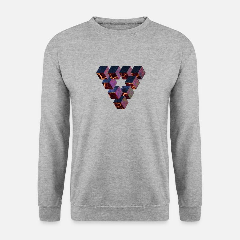 triangle Geo - Sweat-shirt Unisexe - gris chiné