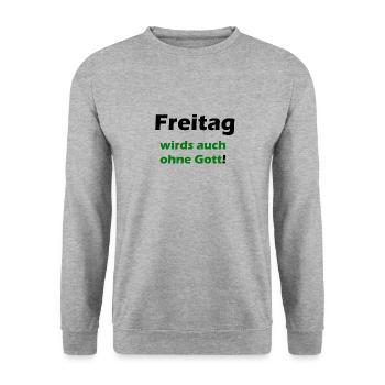 Freitag - Unisex Pullover - Weißgrau meliert - Vorne - Alina (178cm) & Michal (187cm)
