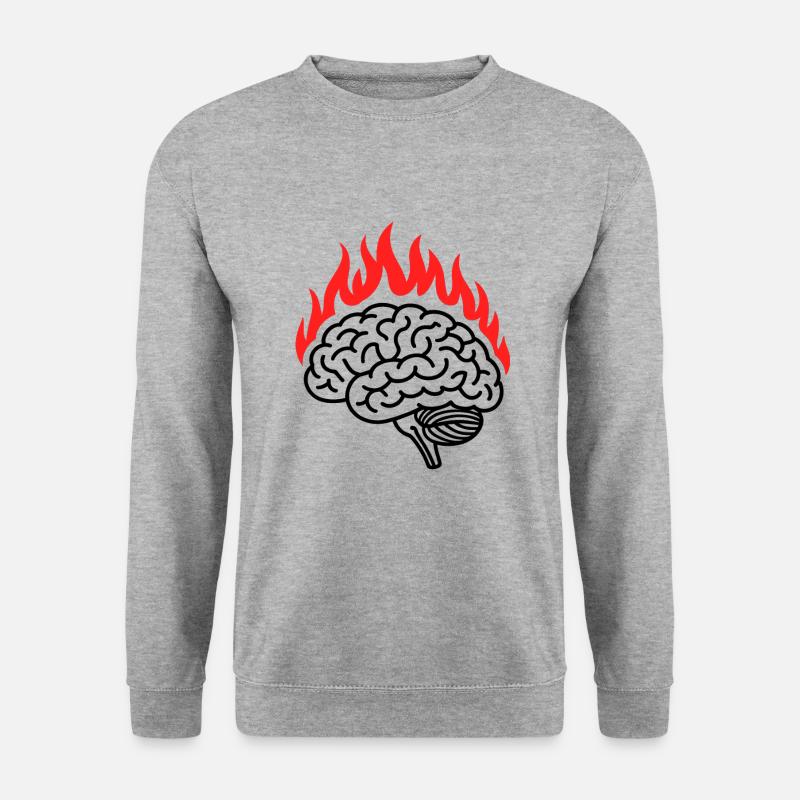 Overthinking - Funny Introvert Quote - Unisex Pullover - Weißgrau meliert