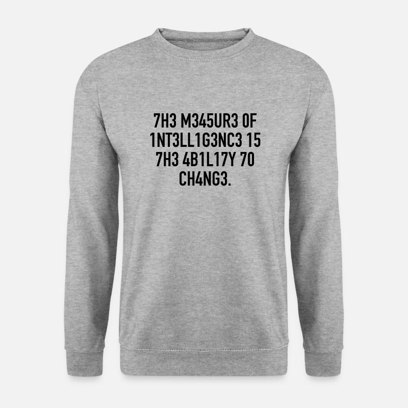 intelligence - Sweat-shirt Unisexe - gris chiné