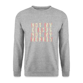 Circus - Clown - Artist - Manege - Gift - Unisex Sweatshirt - salt & pepper - Front - Alina (178cm) & Michal (187cm)