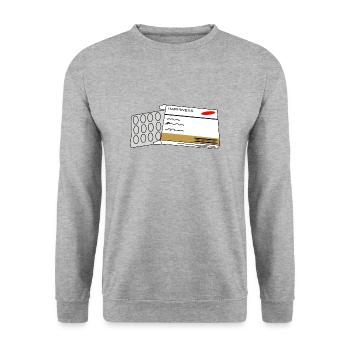 Happiness - Unisex Pullover - Weißgrau meliert - Vorne - Alina (178cm) & Michal (187cm)