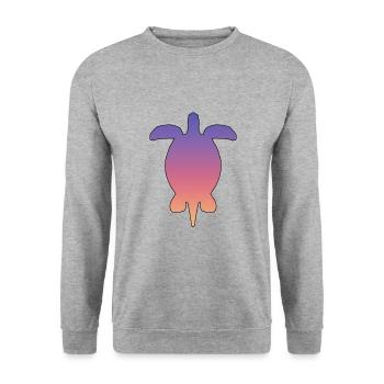 Turtle - Unisex Pullover - Weißgrau meliert - Vorne - Alina (178cm) & Michal (187cm)