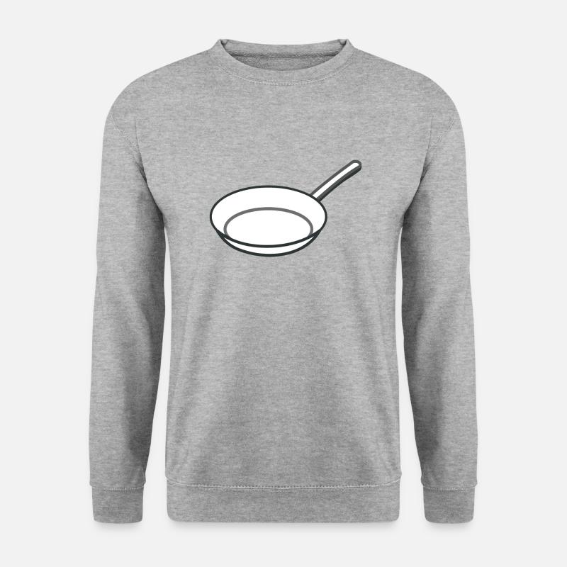 Pfanne - Unisex Pullover - Weißgrau meliert