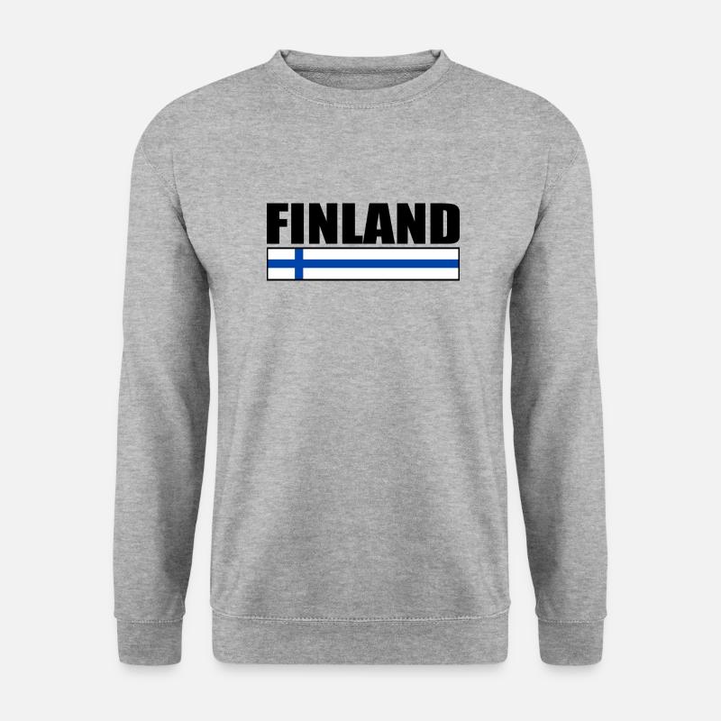 Finnland - Unisex Pullover - Weißgrau meliert