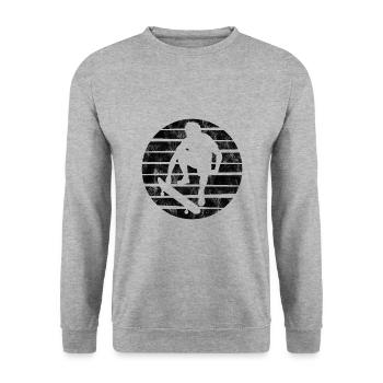 Skateboarder Skateboard Skater Skate Skateing - Unisex Sweatshirt - salt & pepper - Front - Alina (178cm) & Michal (187cm)