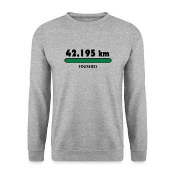 Marathon Finisher - Unisex Sweatshirt - salt & pepper - Front - Alina (178cm) & Michal (187cm)