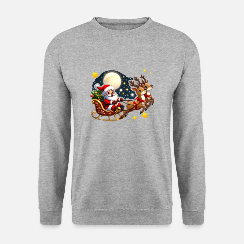 Weihnachten - Unisex Pullover - Weißgrau meliert