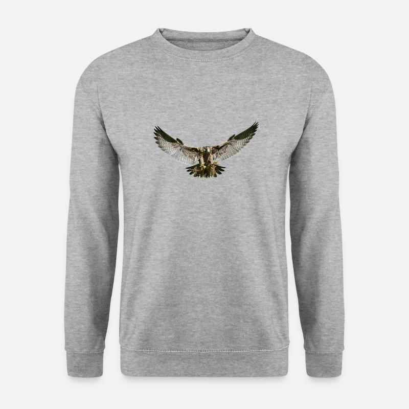 Adler - Unisex Pullover - Weißgrau meliert