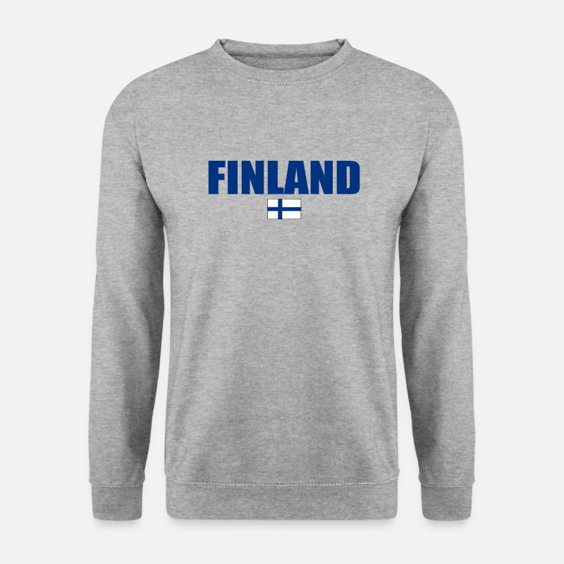 Finnland - Unisex Pullover - Weißgrau meliert