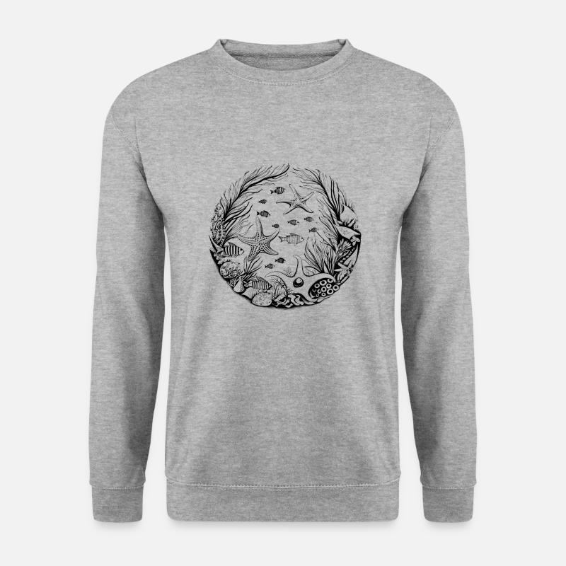 Sea pattern black - Unisex Sweatshirt - salt & pepper