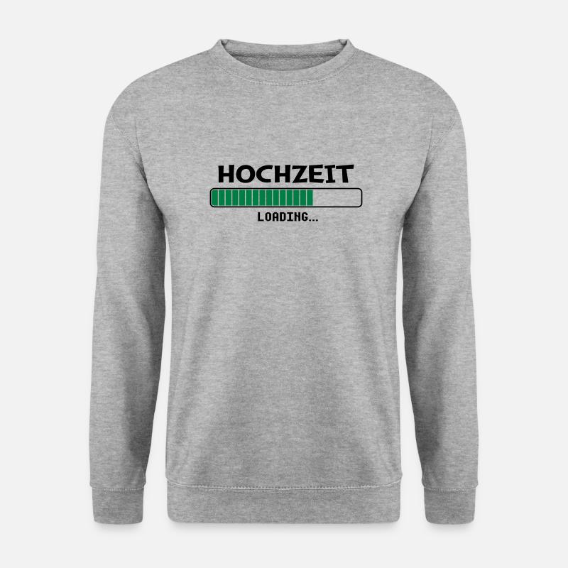 Hochzeit Loading - Unisex Pullover - Weißgrau meliert