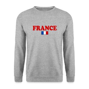 France - Unisex Sweatshirt - salt & pepper - Front - Alina (178cm) & Michal (187cm)