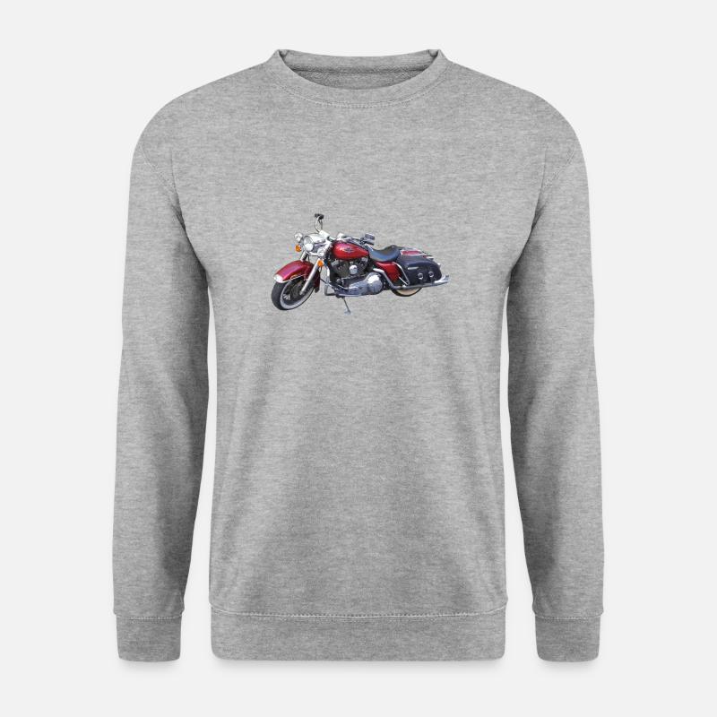 Motorrad - Unisex Pullover - Weißgrau meliert