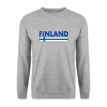 Finnland - Unisex Pullover - Weißgrau meliert - Vorne - Alina (178cm) & Michal (187cm)