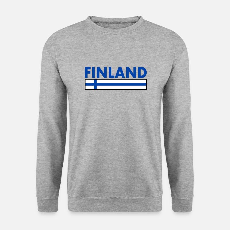 Finnland - Unisex Pullover - Weißgrau meliert