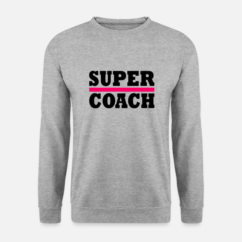 Coach - Unisex Pullover - Weißgrau meliert