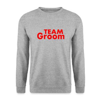 Team groom - Unisex Sweatshirt - salt & pepper - Front - Alina (178cm) & Michal (187cm)