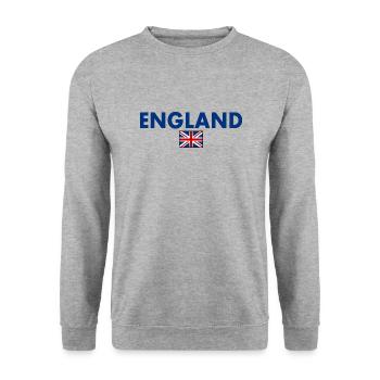 England - Unisex Sweatshirt - salt & pepper - Front - Alina (178cm) & Michal (187cm)