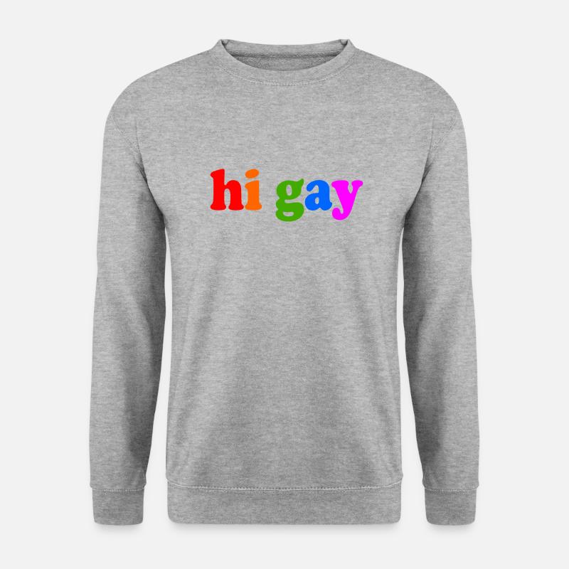 gay - Unisex Pullover - Weißgrau meliert