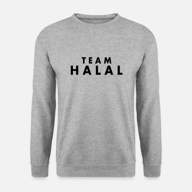 Team halal - Unisex Pullover - Weißgrau meliert