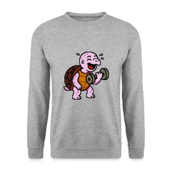Pink turtle pink girl - Unisex Sweatshirt - salt & pepper - Front - Alina (178cm) & Michal (187cm)