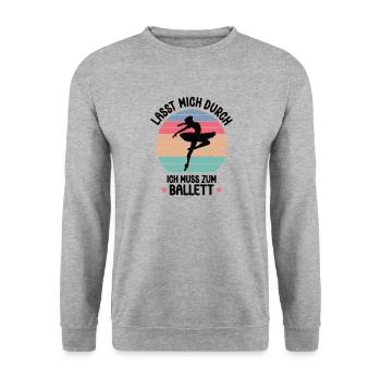 Balletttänzerin Ballett Mädchen Ballerina Ballet - Unisex Pullover - Weißgrau meliert - Vorne - Alina (178cm) & Michal (187cm)