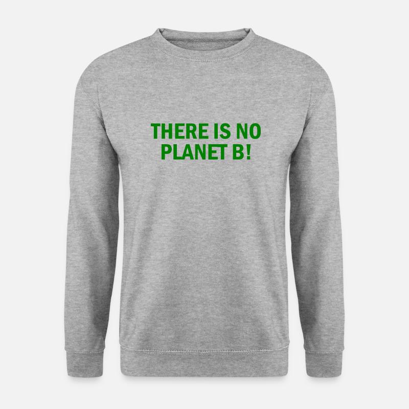 There is no planet B - Unisex Pullover - Weißgrau meliert