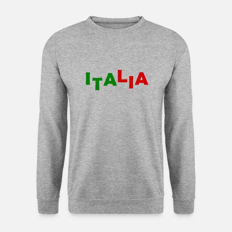 Italien flagge - Unisex Pullover - Weißgrau meliert