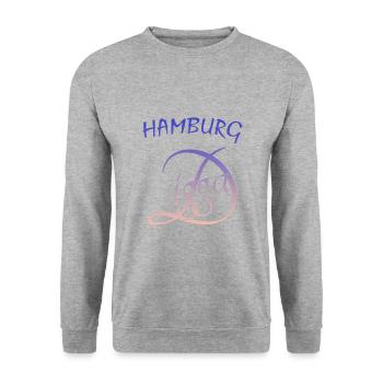 Hamburg Digga - Unisex Pullover - Weißgrau meliert - Vorne - Alina (178cm) & Michal (187cm)