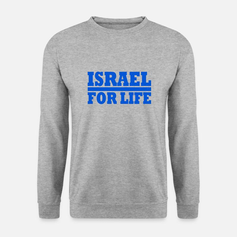 Israel - Unisex Pullover - Weißgrau meliert