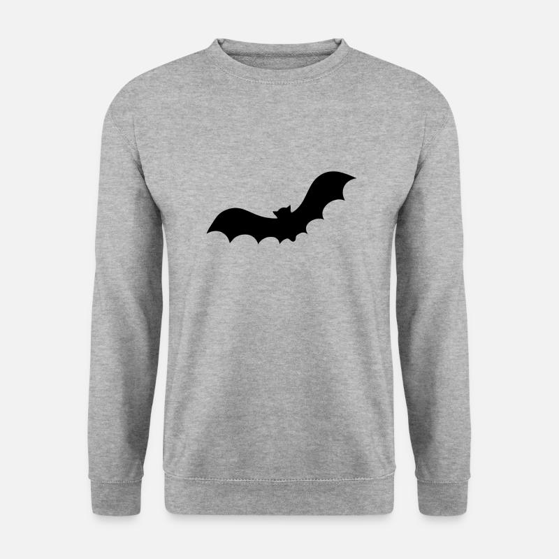 Fledermaus - Unisex Pullover - Weißgrau meliert