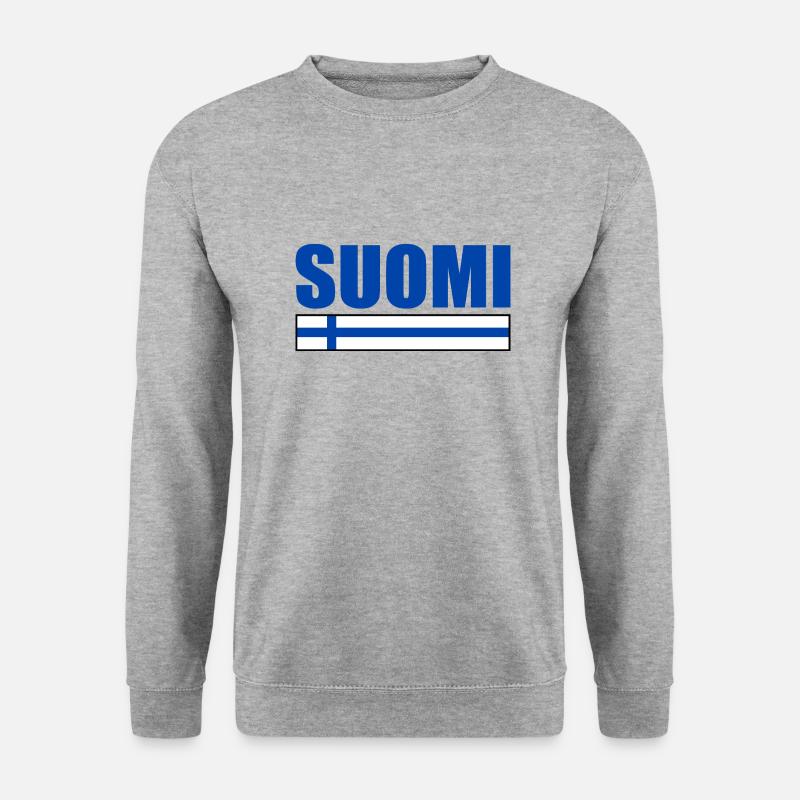 suomi - Unisex Pullover - Weißgrau meliert