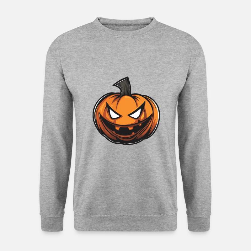 Kürbis Halloween Party - Unisex Pullover - Weißgrau meliert