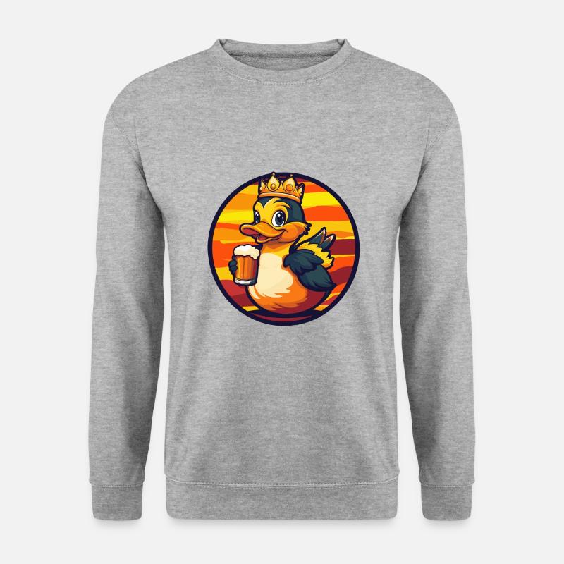 Duck Beer Comic - Unisex Sweatshirt - salt & pepper