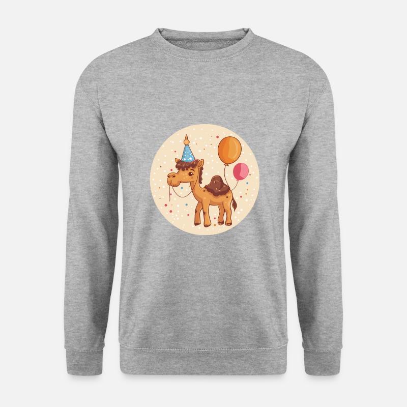 Camel Birthday Comic - Unisex Sweatshirt - salt & pepper